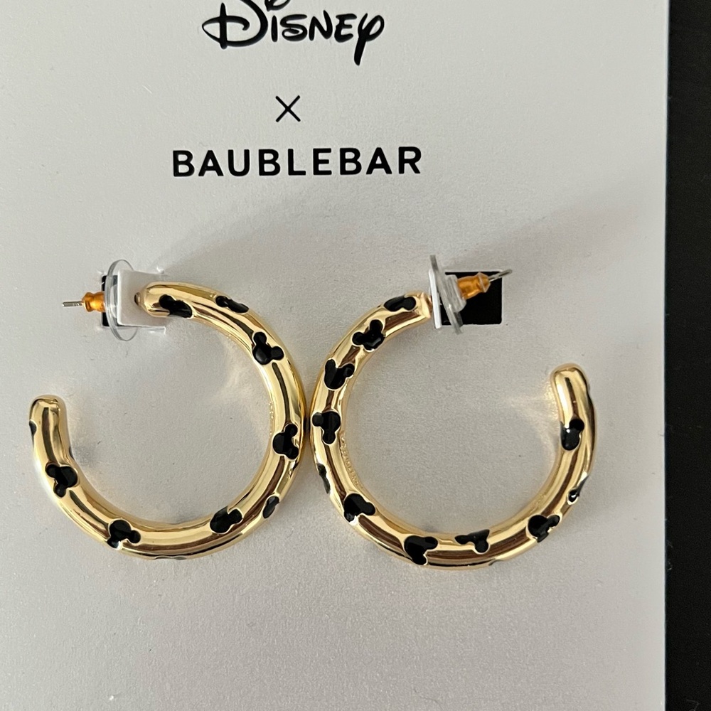 Disney x BaubleBar Gold Hoop Earrings